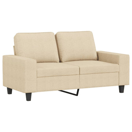 Vidaxl tweezitsbank 120 cm stof crèmekleurig