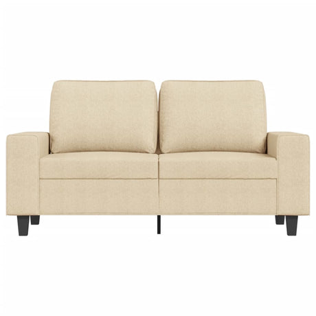 Vidaxl tweezitsbank 120 cm stof crèmekleurig