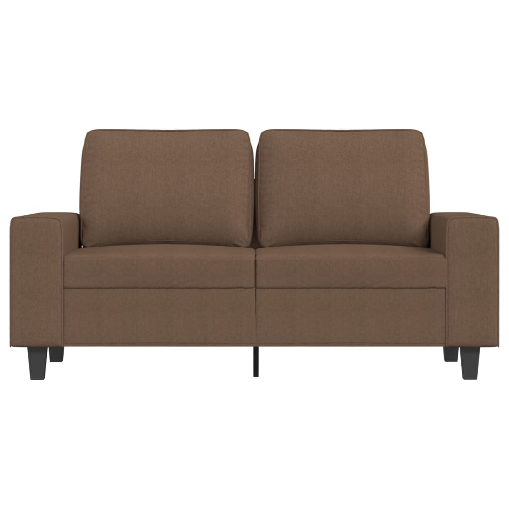 Vidaxl tweezitsbank 120 cm stof bruin