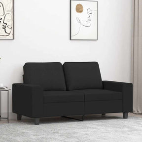 Vidaxl tweezitsbank 120 cm stof zwart