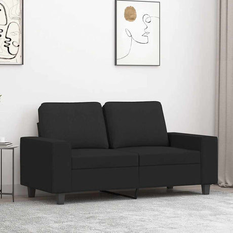 Vidaxl tweezitsbank 120 cm stof zwart