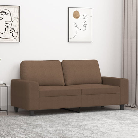 Vidaxl tweezitsbank 140 cm stof bruin