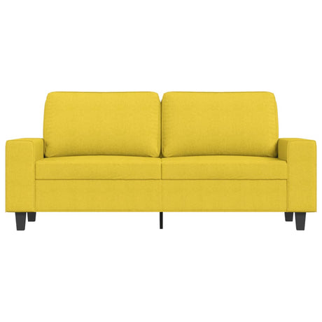 Vidaxl tweezitsbank 140 cm stof lichtgeel