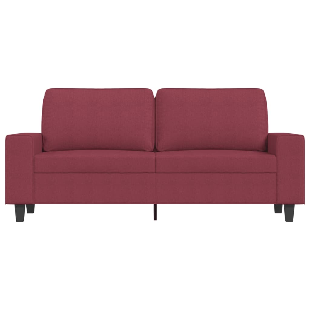 Vidaxl tweezitsbank 140 cm stof wijnrood