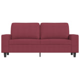 Vidaxl tweezitsbank 140 cm stof wijnrood