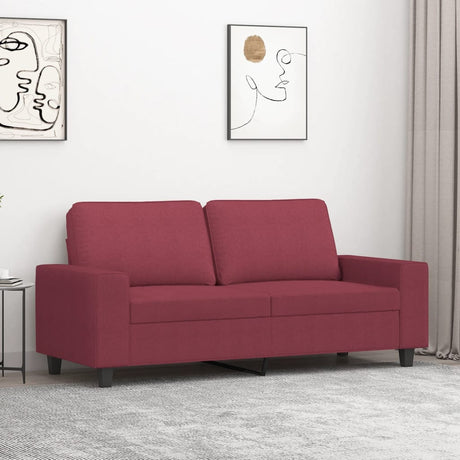 Vidaxl tweezitsbank 140 cm stof wijnrood