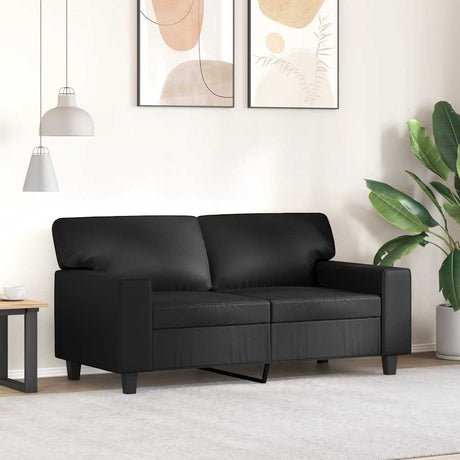 Vidaxl tweezitsbank 120 cm kunstleer zwart