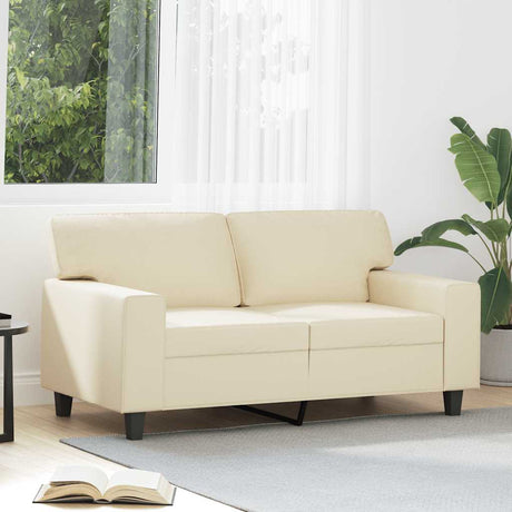 Vidaxl tweezitsbank 120 cm kunstleer crèmekleurig