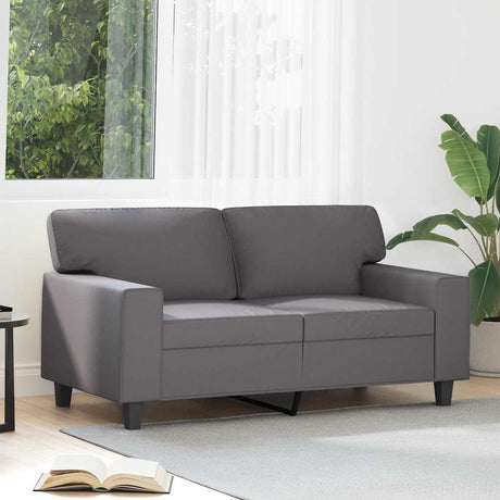 Vidaxl tweezitsbank 120 cm kunstleer grijs