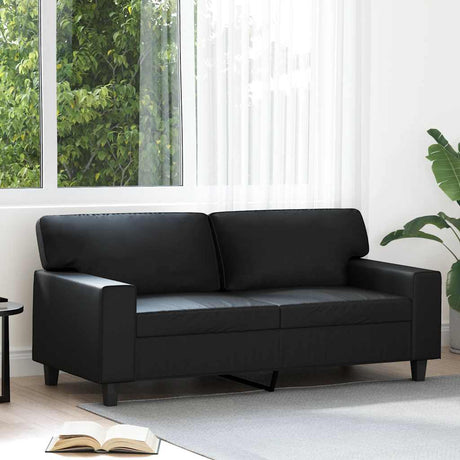 Vidaxl tweezitsbank 140 cm kunstleer zwart