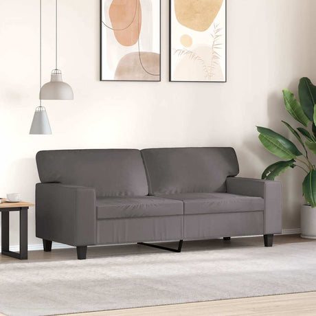 Vidaxl tweezitsbank 140 cm kunstleer grijs