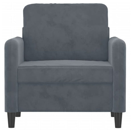 Vidaxl fauteuil 60 cm fluweel donkergrijs
