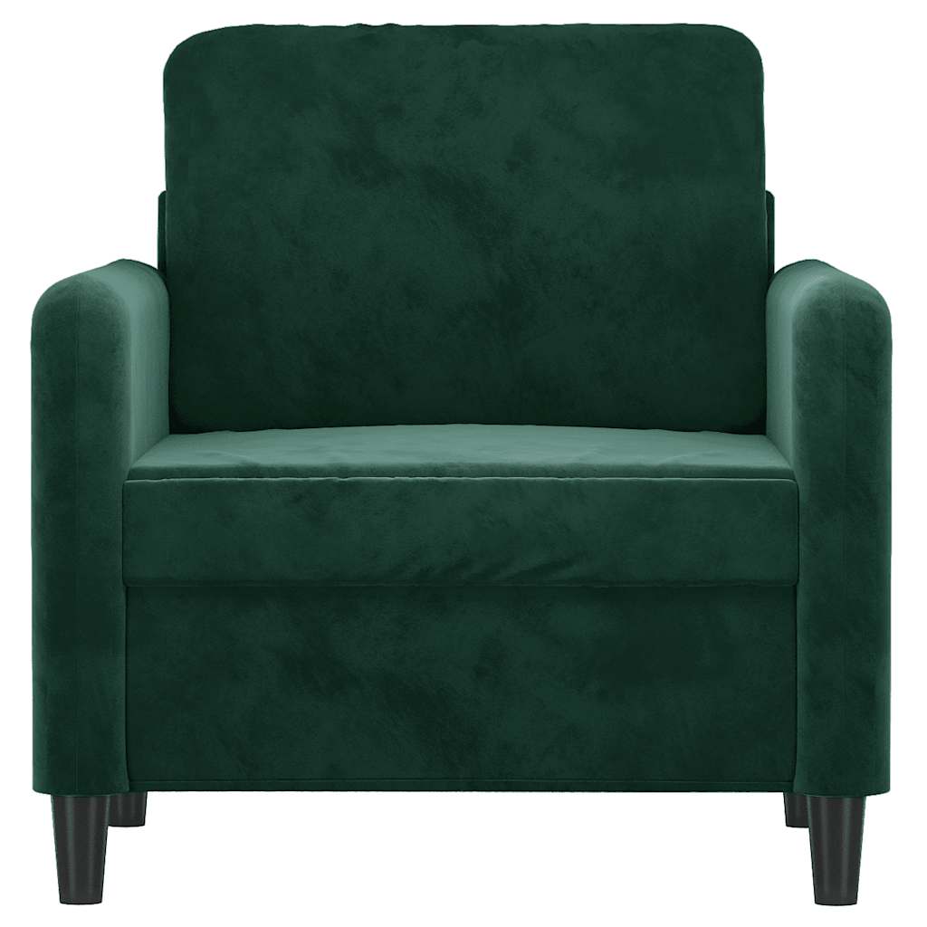 Vidaxl fauteuil 60 cm fluweel donkergroen