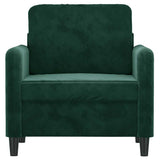 Vidaxl fauteuil 60 cm fluweel donkergroen