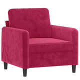 Vidaxl fauteuil 60 cm fluweel wijnrood
