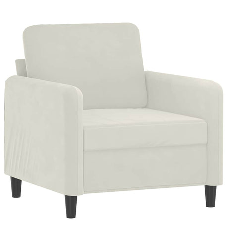 Vidaxl fauteuil 60 cm fluweel crèmekleurig