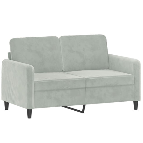 Vidaxl tweezitsbank 120 cm fluweel lichtgrijs