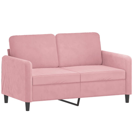 Vidaxl tweezitsbank 120 cm fluweel roze