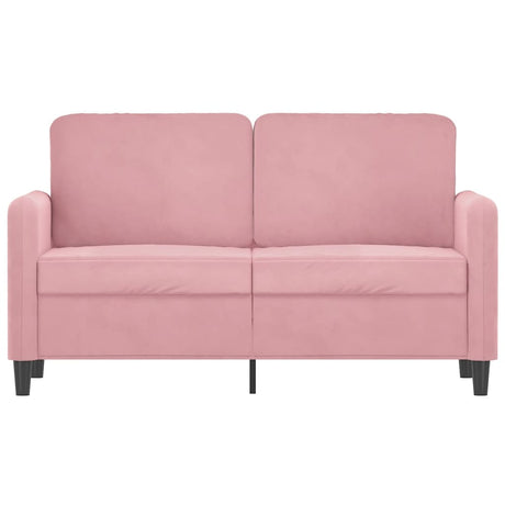 Vidaxl tweezitsbank 120 cm fluweel roze