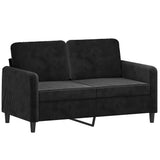 Vidaxl tweezitsbank 120 cm fluweel zwart
