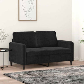 Vidaxl tweezitsbank 120 cm fluweel zwart