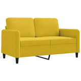 Vidaxl tweezitsbank 120 cm fluweel geel