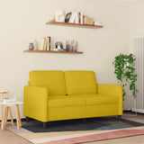 Vidaxl tweezitsbank 120 cm fluweel geel