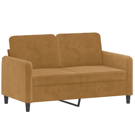 Vidaxl tweezitsbank 120 cm fluweel bruin