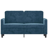 Vidaxl tweezitsbank 120 cm fluweel blauw