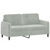 Vidaxl tweezitsbank 140 cm fluweel lichtgrijs