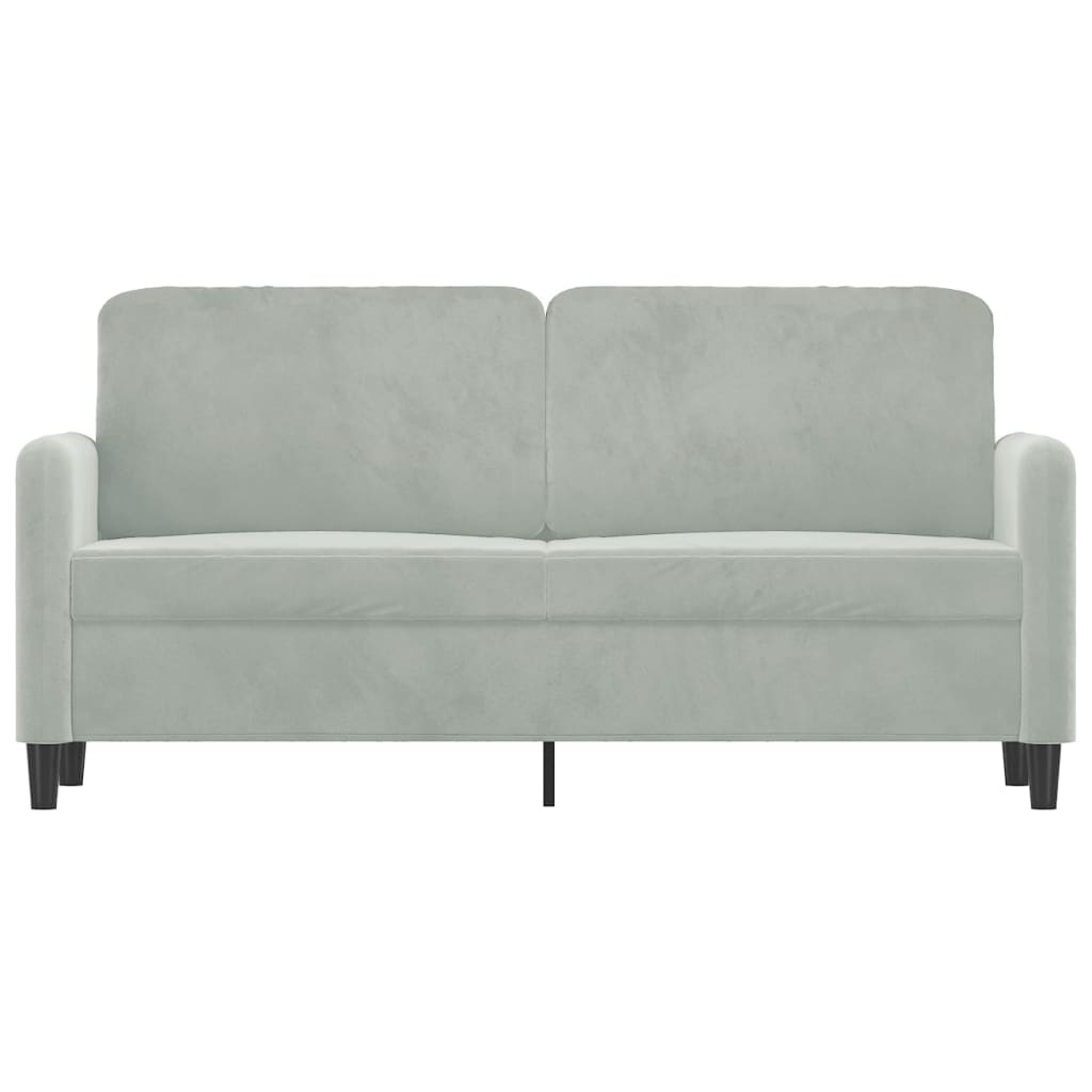 Vidaxl tweezitsbank 140 cm fluweel lichtgrijs