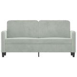 Vidaxl tweezitsbank 140 cm fluweel lichtgrijs