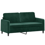 Vidaxl tweezitsbank 140 cm fluweel donkergroen