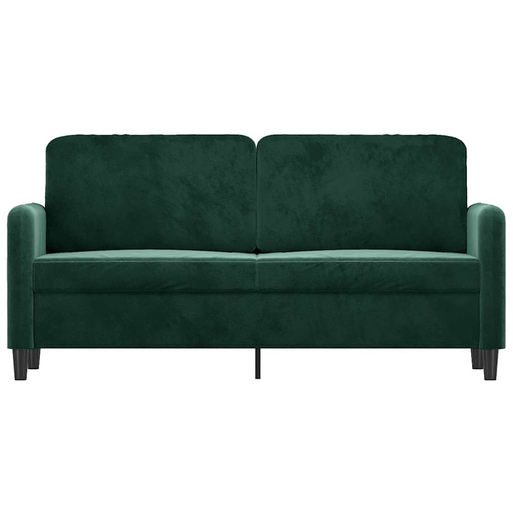 Vidaxl tweezitsbank 140 cm fluweel donkergroen