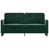 Vidaxl tweezitsbank 140 cm fluweel donkergroen