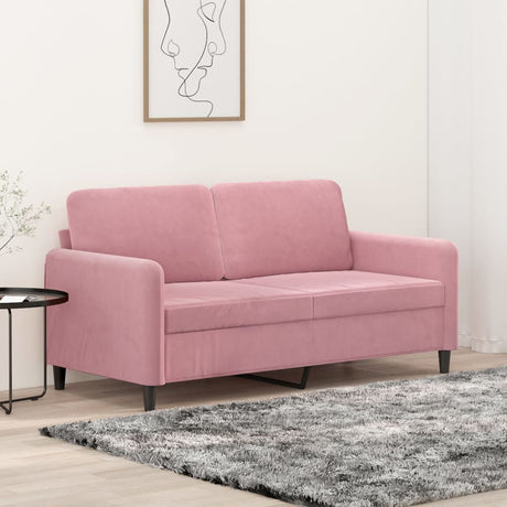 Vidaxl tweezitsbank 140 cm fluweel roze