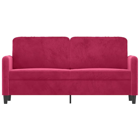 Vidaxl tweezitsbank 140 cm fluweel wijnrood