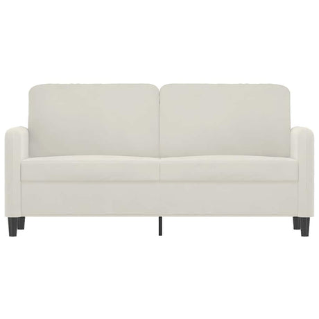Vidaxl tweezitsbank 140 cm fluweel crèmekleurig