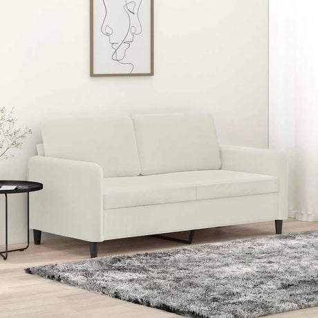 Vidaxl tweezitsbank 140 cm fluweel crèmekleurig