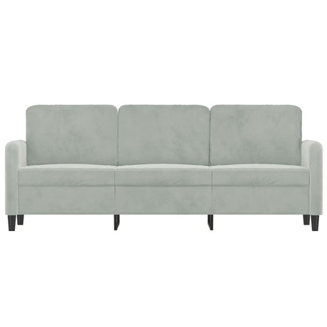 Vidaxl driezitsbank 180 cm fluweel lichtgrijs