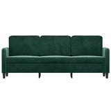 Vidaxl driezitsbank 180 cm fluweel donkergroen