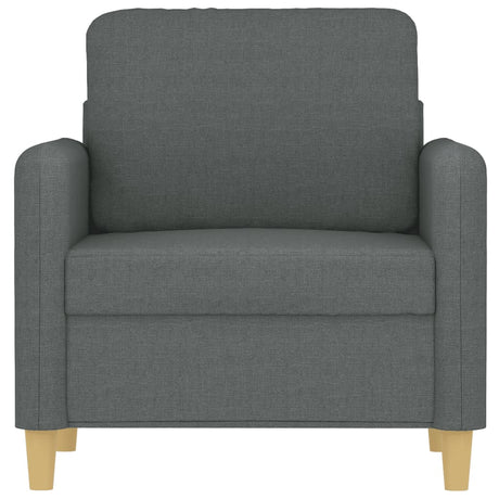 Vidaxl fauteuil 60 cm stof donkergrijs