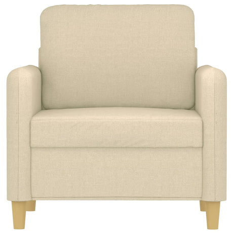 Vidaxl fauteuil 60 cm stof crèmekleurig