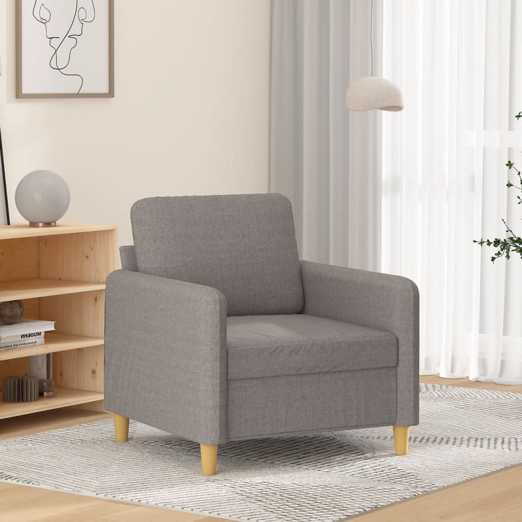Vidaxl fauteuil 60 cm stof taupe
