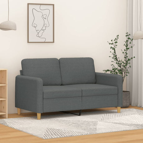 Vidaxl tweezitsbank 120 cm stof donkergrijs