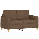 Vidaxl tweezitsbank 120 cm stof bruin