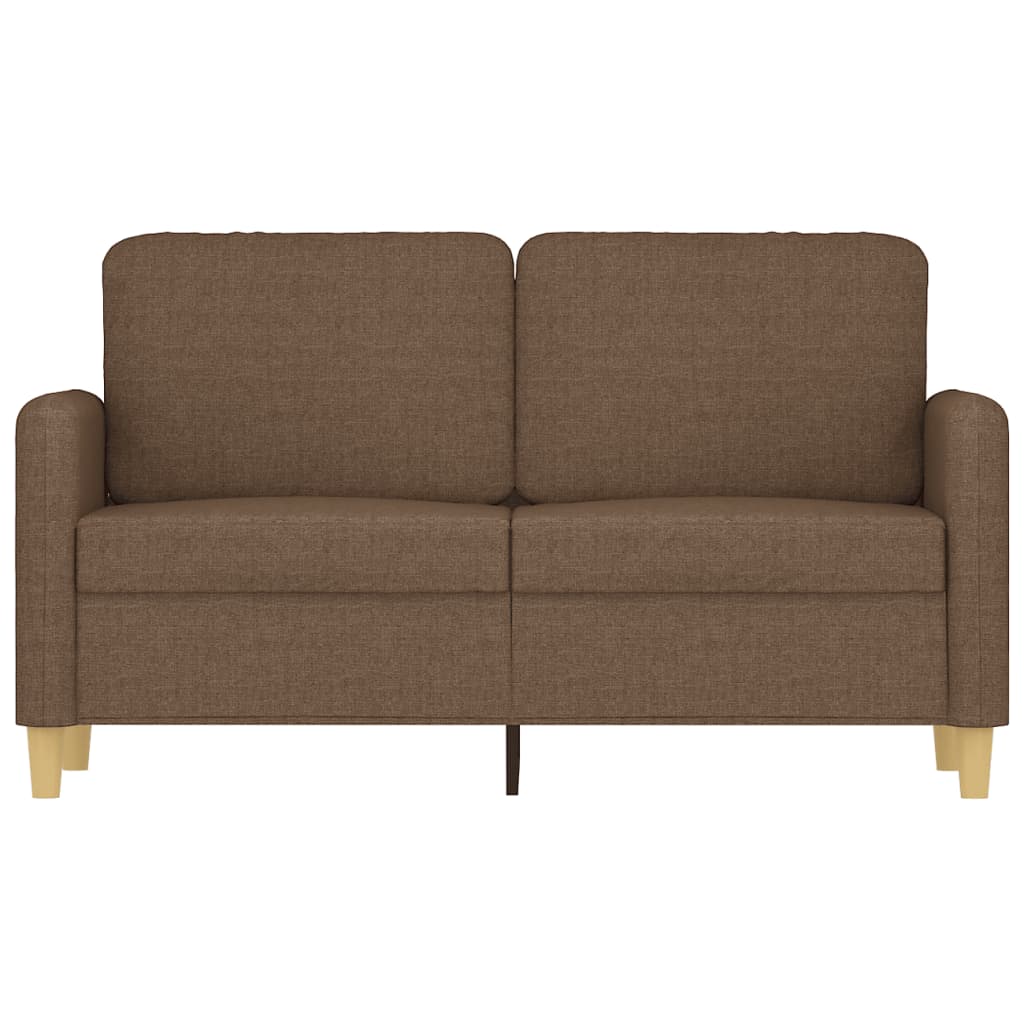Vidaxl tweezitsbank 120 cm stof bruin