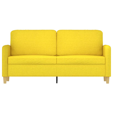 Vidaxl tweezitsbank 140 cm stof lichtgeel