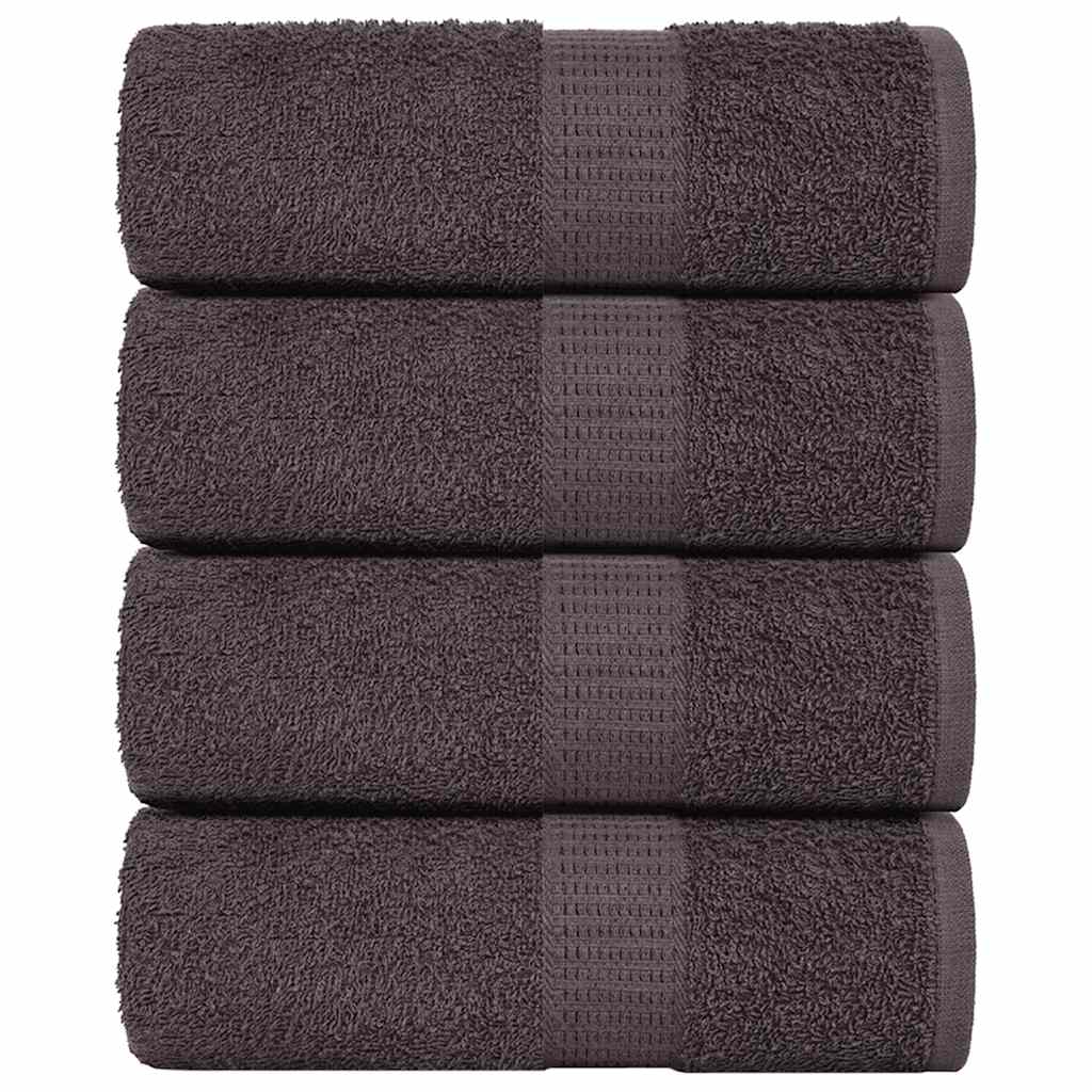Vidaxx Waschlappen 4 Stück 15x21 cm 360 g m² 100 % Baumwolle Anthrazit
