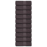VidaXL Waschlappen 10 Stück Frogn Anthrazit 30x30 cm 100 % Baumwolle